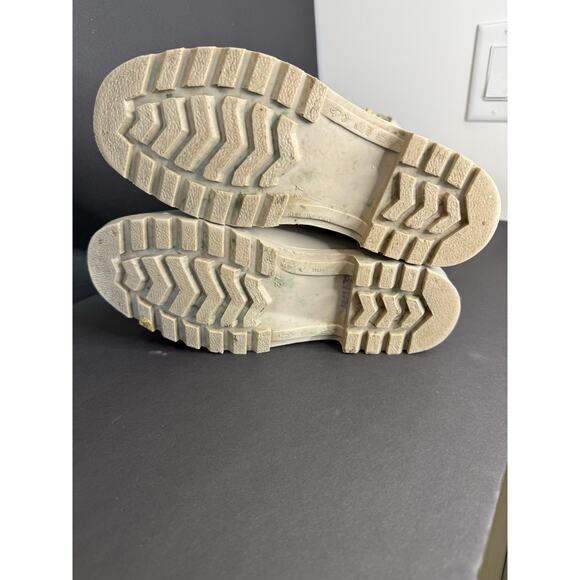 Burberry Plaid Lined Rain Boots Beige Rubber Equestrian Buckle Women’s EU 37 - Picture 9 of 16